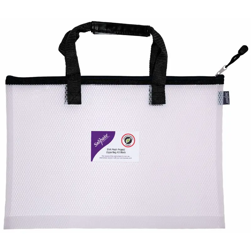 Snopake EVA Mesh HC Project Zippa Bag A3 Black- 1 Bag