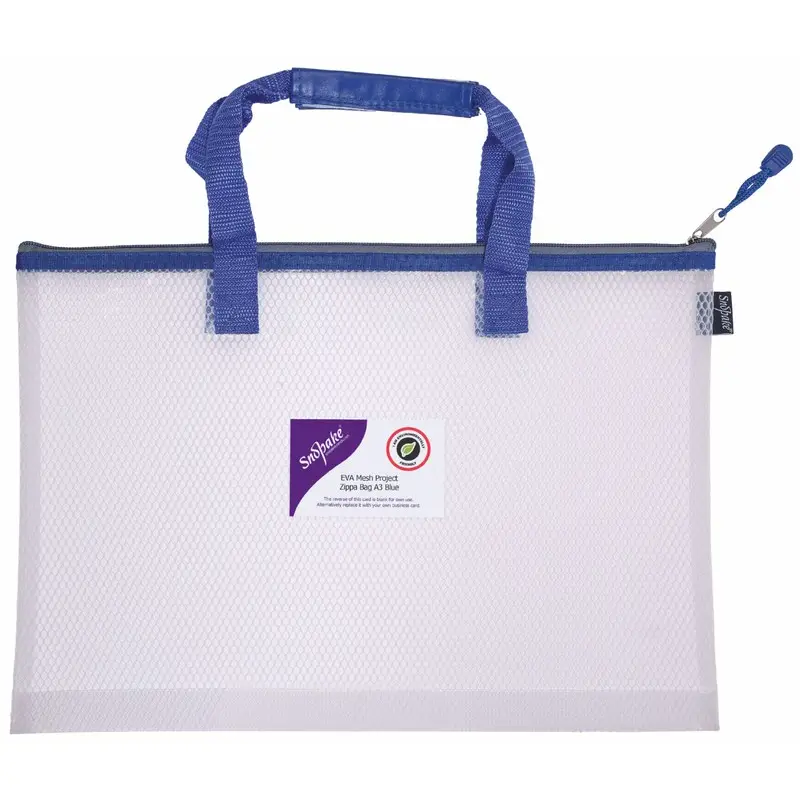 Snopake EVA Mesh HC Project Zippa Bag A3 Blue- 1 Bag