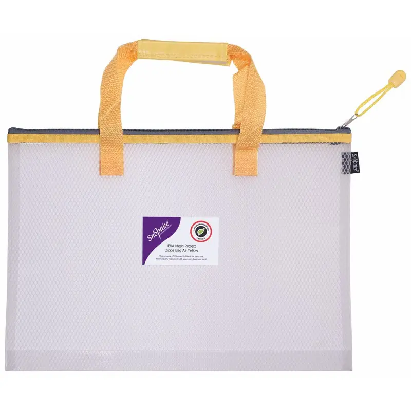 Snopake EVA Mesh HC Project Zippa Bag A3 Yellow- 1 Bag