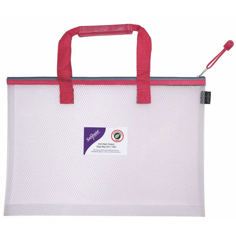Snopake EVA Mesh HC Project Zippa Bag A4++ Red- 1 Bag