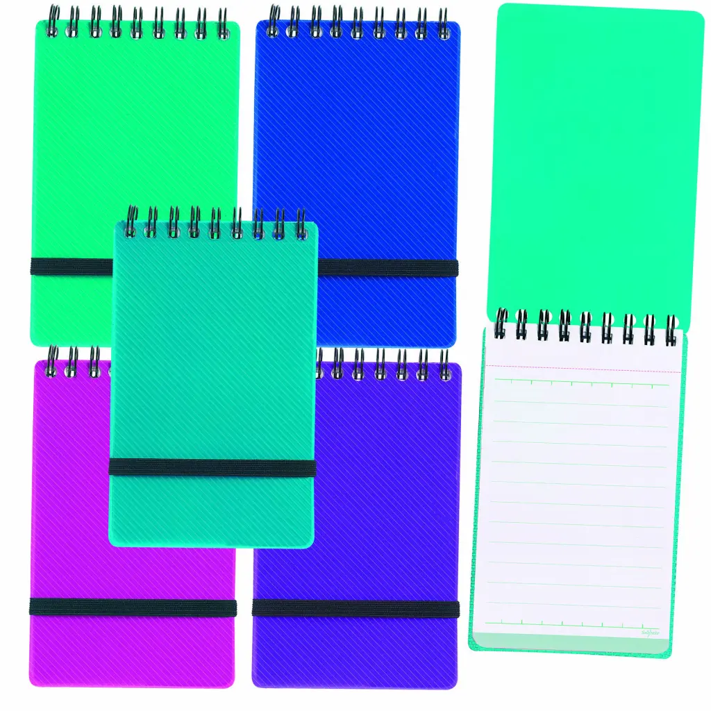 Snopake FSC NoteGuard Pocket Size 60 Sheet/120 Pages Notebook- 5 Books