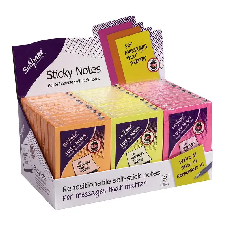 Snopake FSC Sticky Note Display Box- 30 Pads