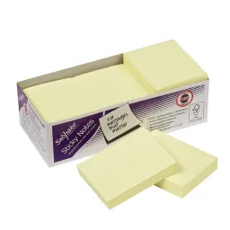 Snopake FSC Sticky Notes  Yellow 100 Sheets- 12 Packs