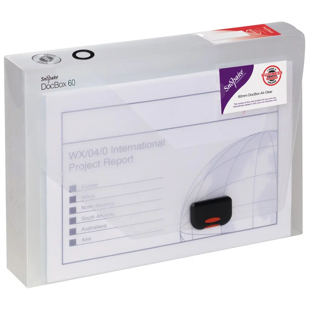 Snopake GRS DocBox 60 A4 Clear- 1 Box