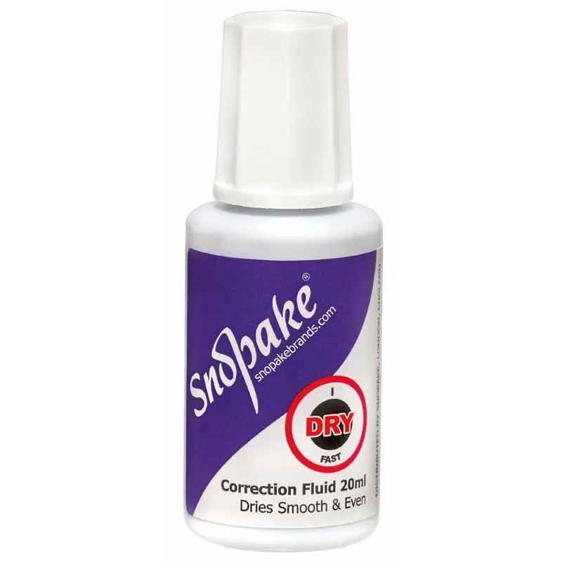 Snopake Hi-Tech Correction Fluid 20ml- 10 Bottles