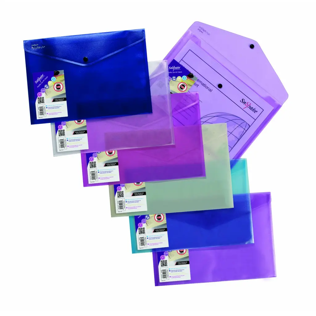 Snopake Lite Polyfile A4 Assorted- 5 Files