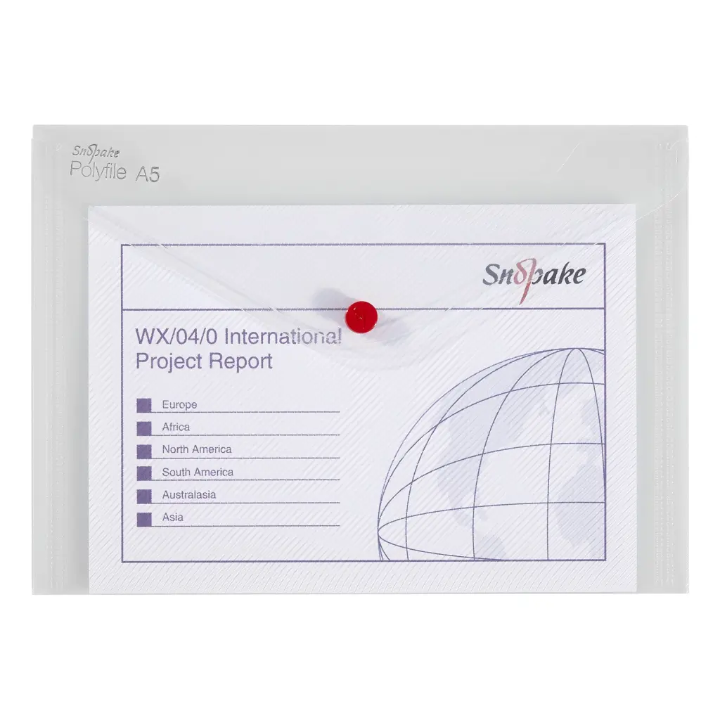 Snopake Polyfile A5 Clear- 5 Files