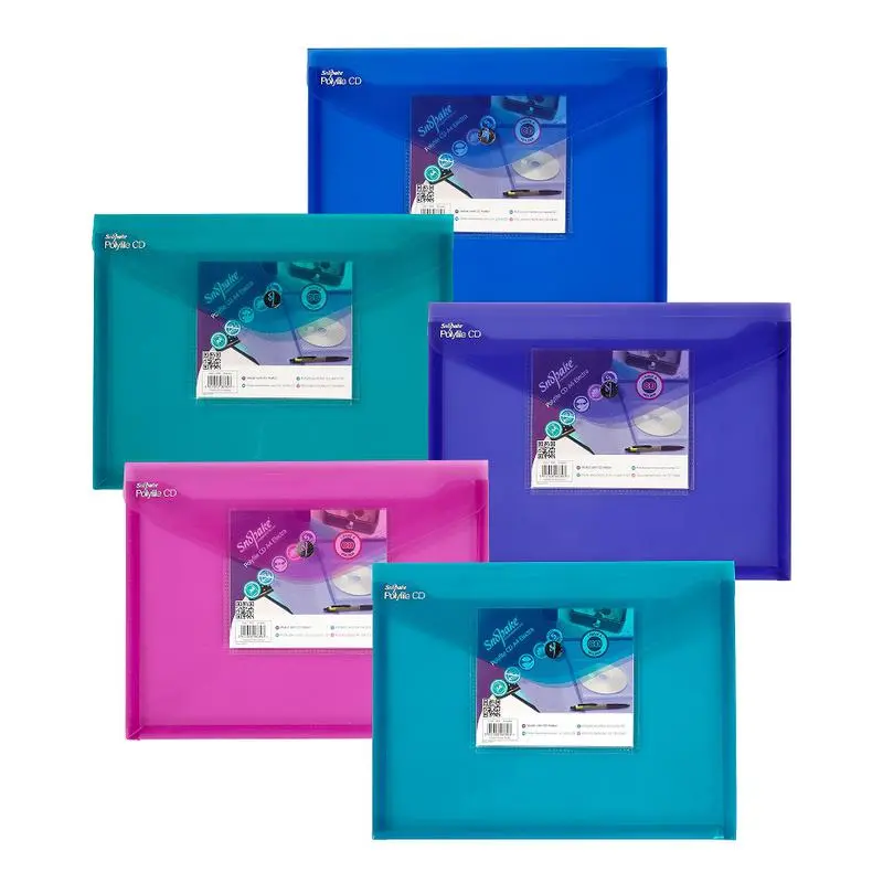 Snopake Polyfile CD A4 Electra Assorted- 5 Files