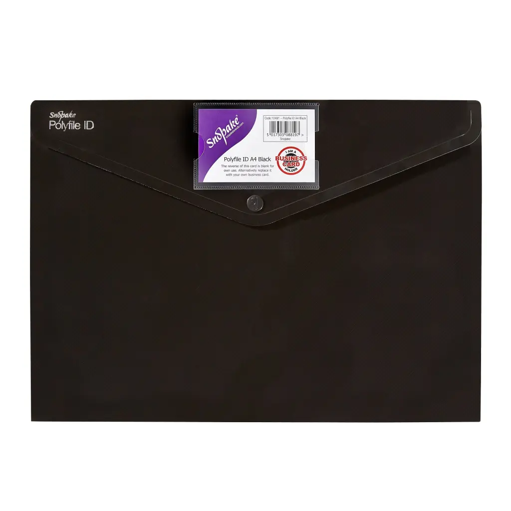 Snopake Polyfile ID A4 Black- 5 Files