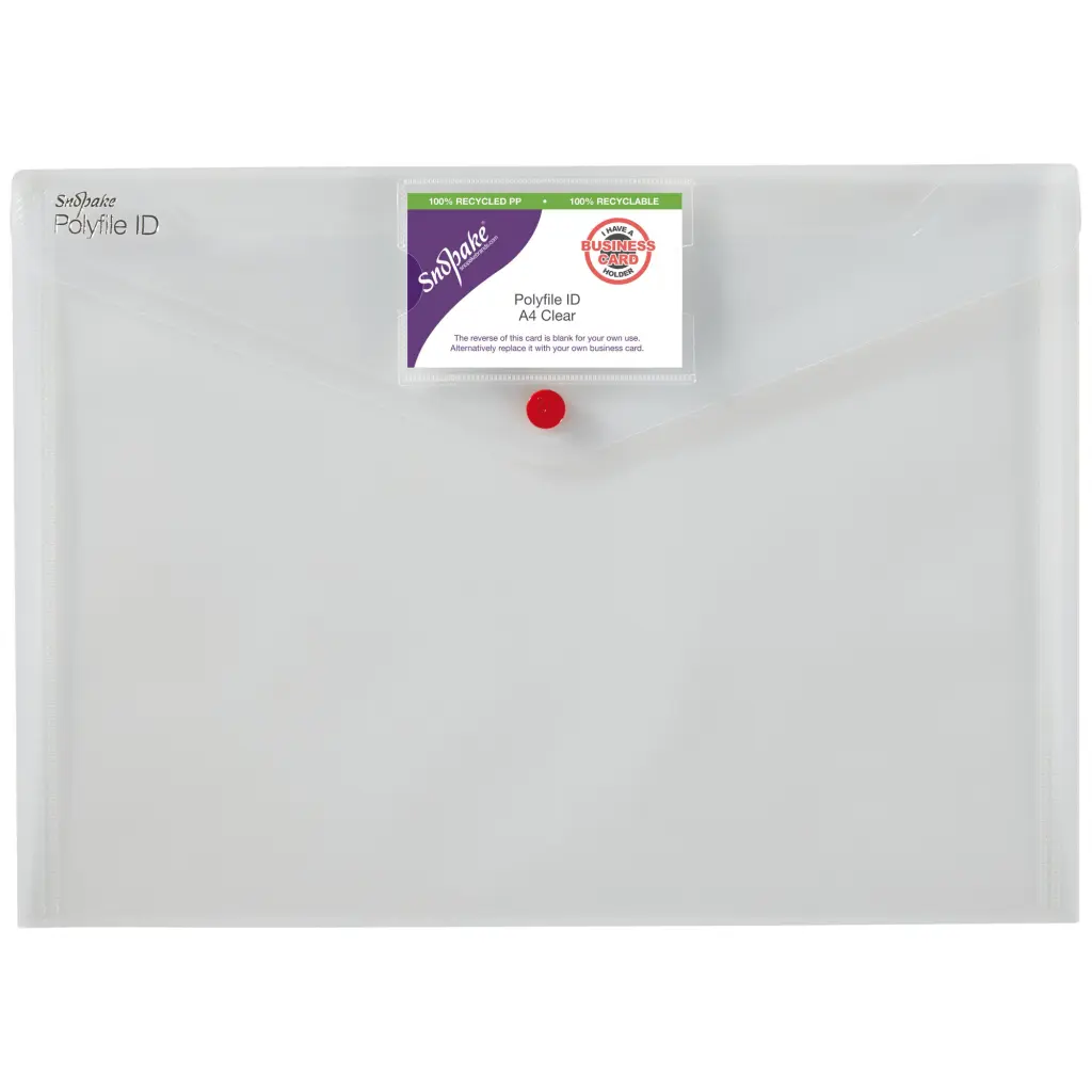 Snopake Polyfile ID A4 Clear- 5 Files