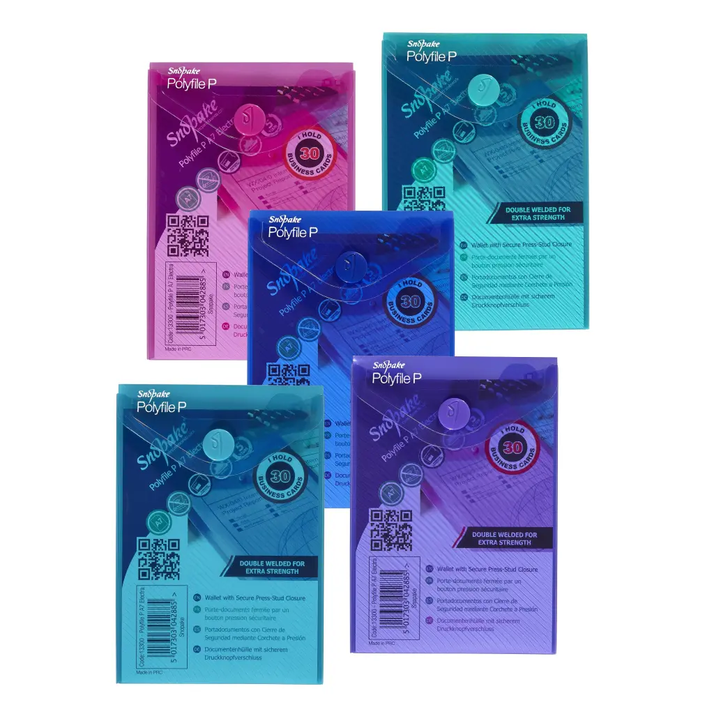 Snopake Polyfile P A7 Electra Assorted- 5 Files