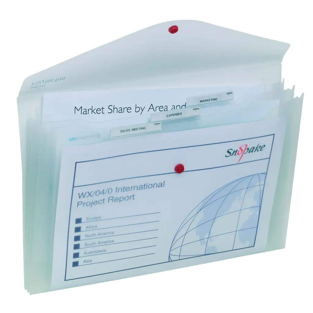 Snopake Polyfile Trio Foolscap Clear- 5 Files