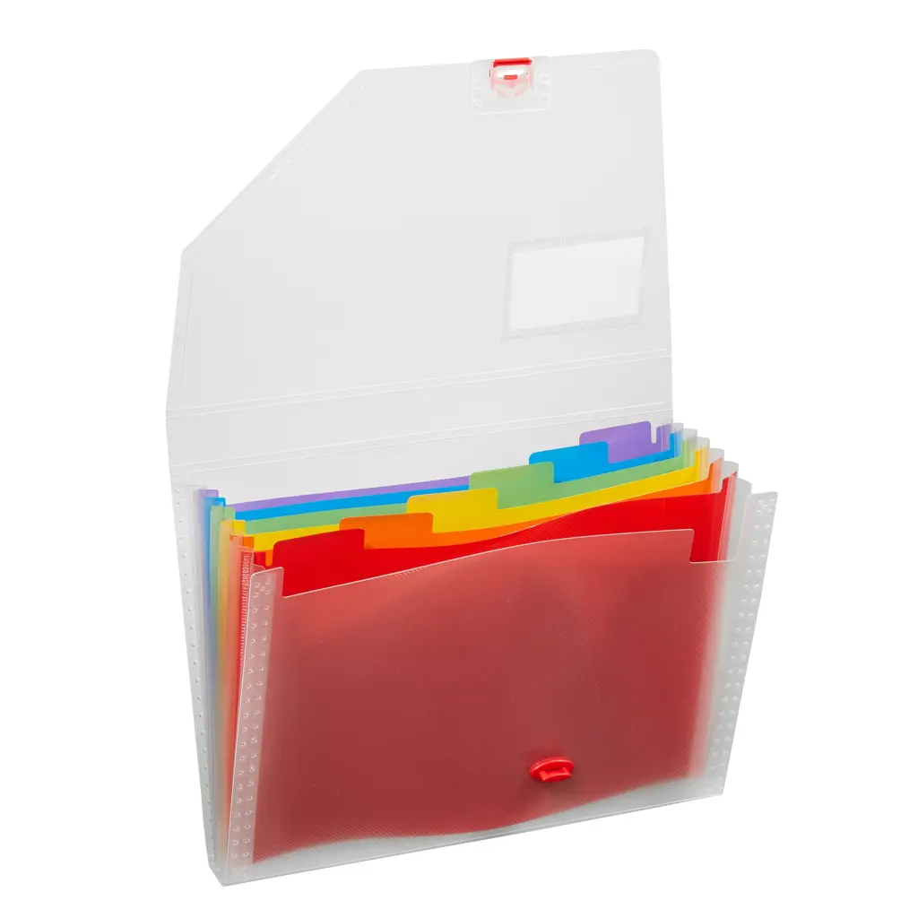 Snopake Rainbow 6 part Expanding Organiser A4- 1 Organiser