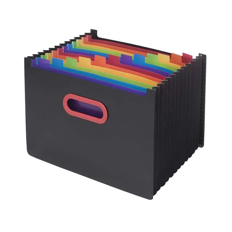 Snopake Rainbow & Black 13 part Desk Expander A4- 1 Organiser