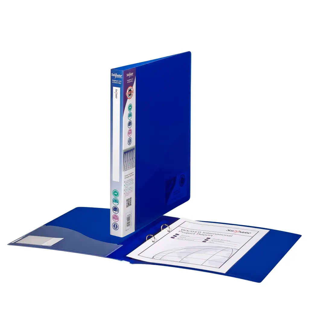 Snopake RingBinder 2/15 'O' Ring A4 Electra Blue- 10 Binders
