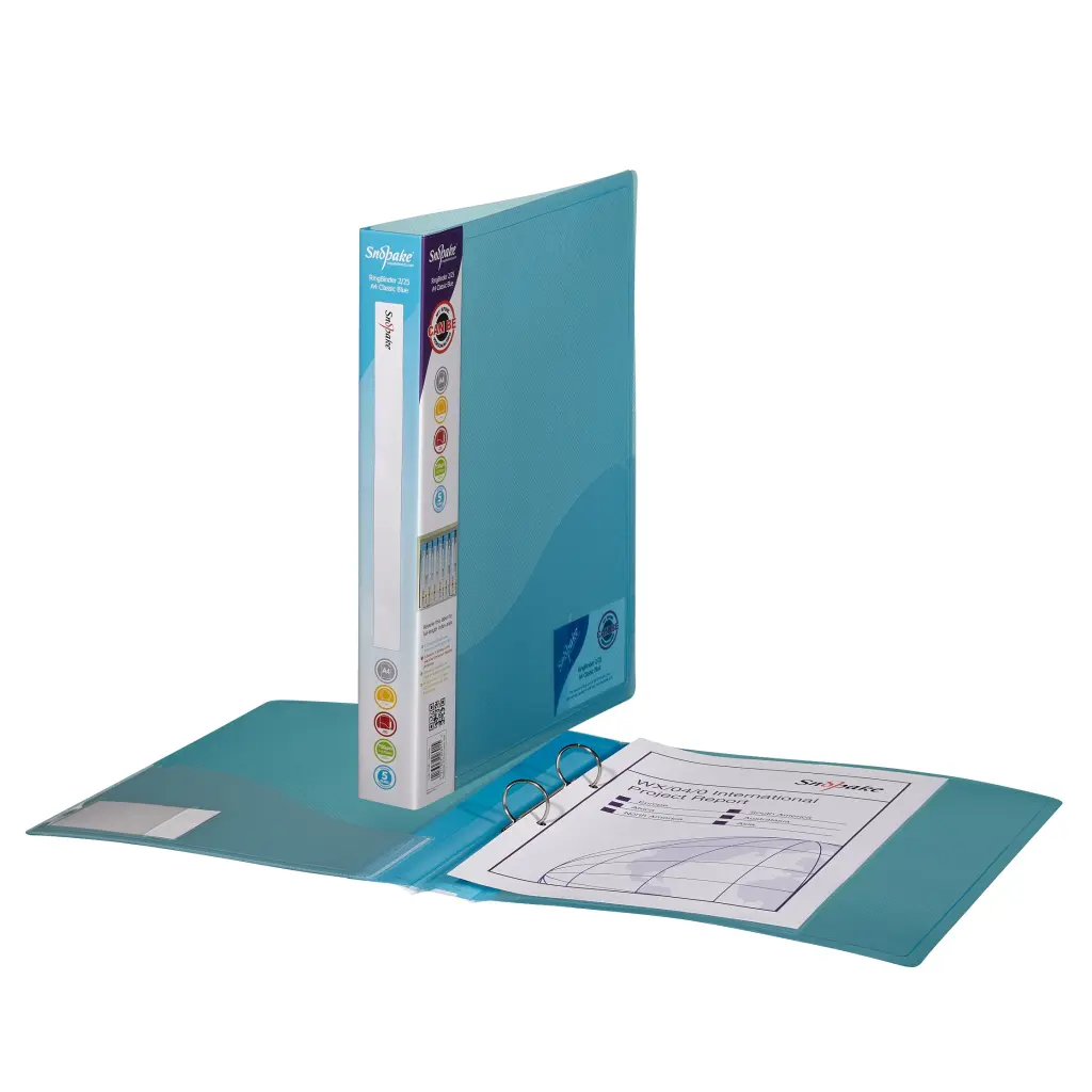 Snopake RingBinder 2/25 'O' Ring  A4 Blue- 10 Binders