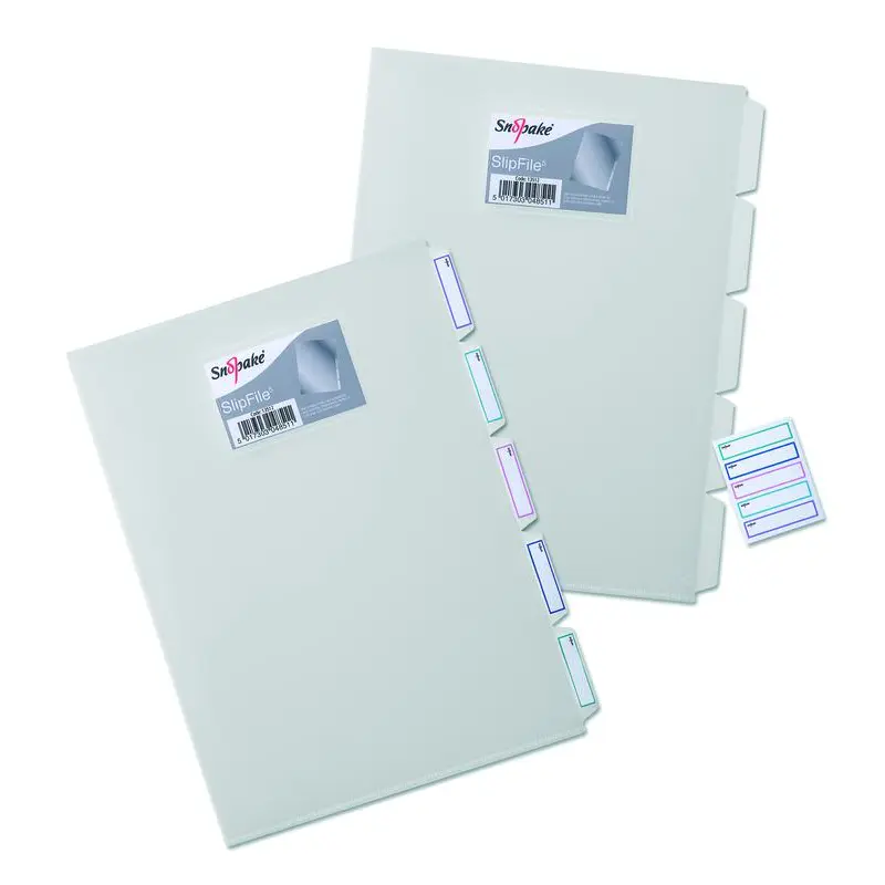 Snopake Slip File 5 part A4 Clear- 5 Files