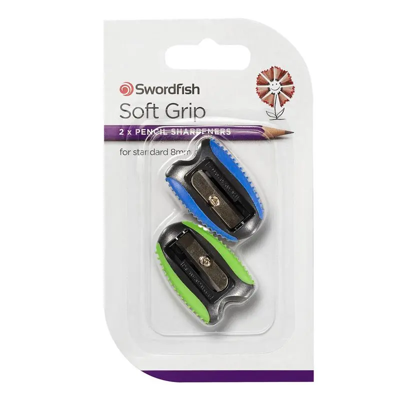 Snopake Soft Grip Sharpener Blister- 20 Blisters of 2 Sharpeners