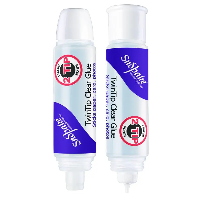 Snopake TwinTip Glue 42ml Display Clear- 12 Tubes