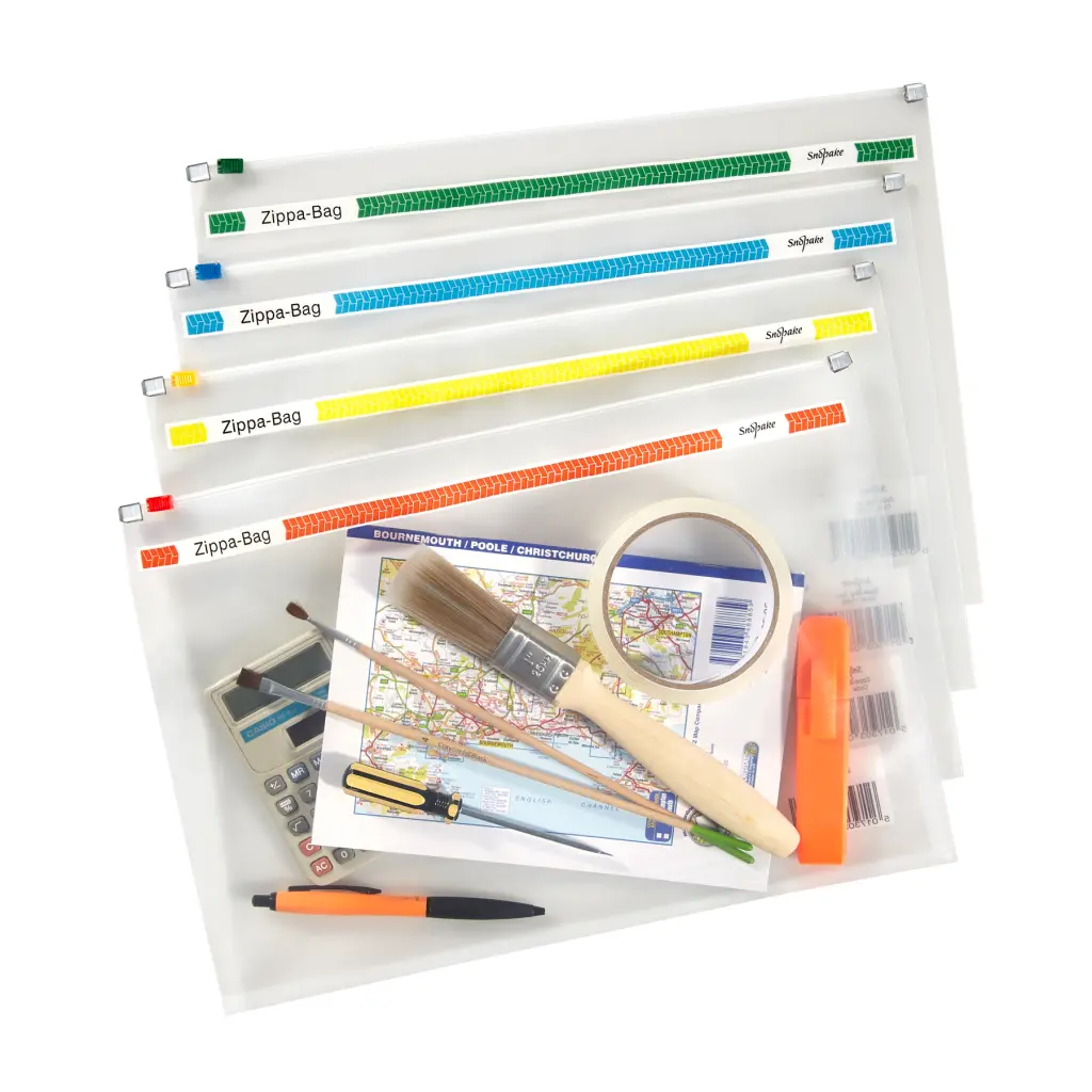 Snopake Zippa Bag A4 plus Assorted- 25 Bags