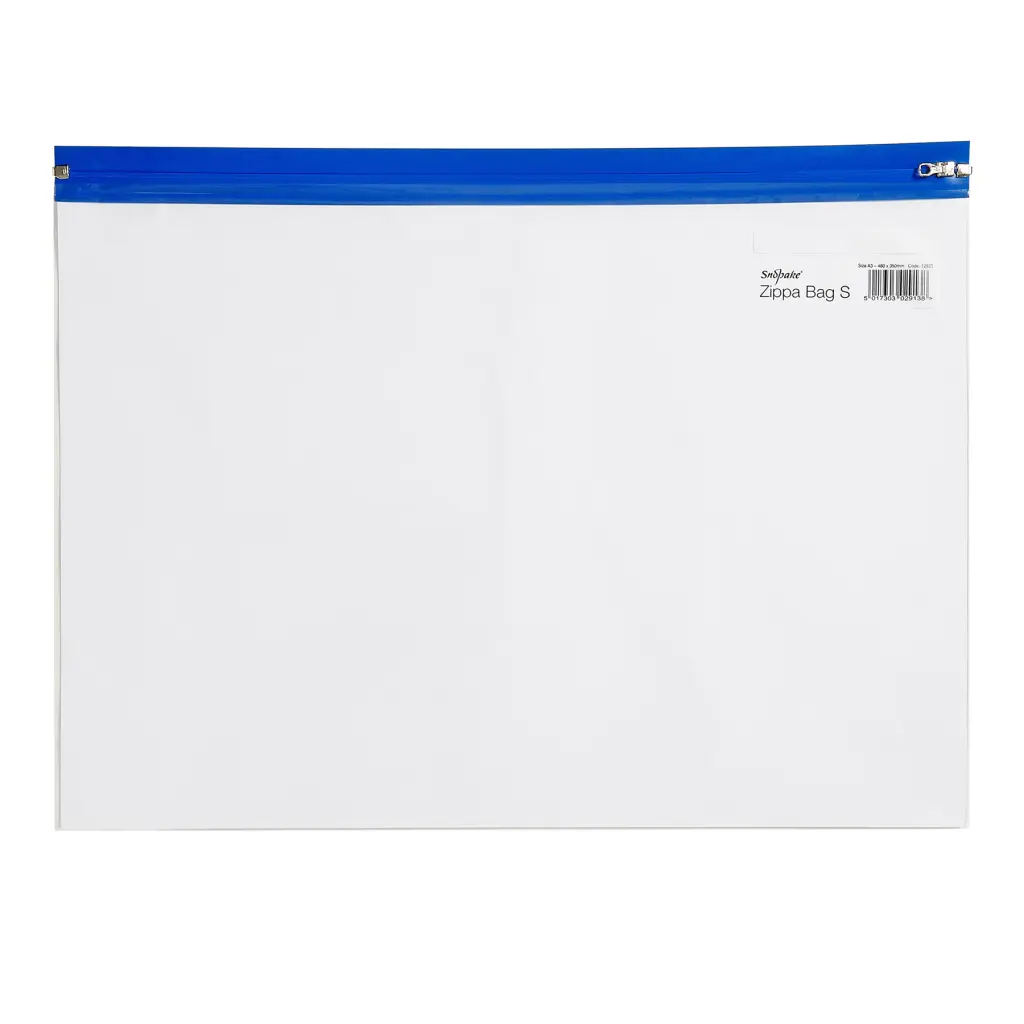 Snopake Zippa Bag 'S' A4 Blue- 25 Bags