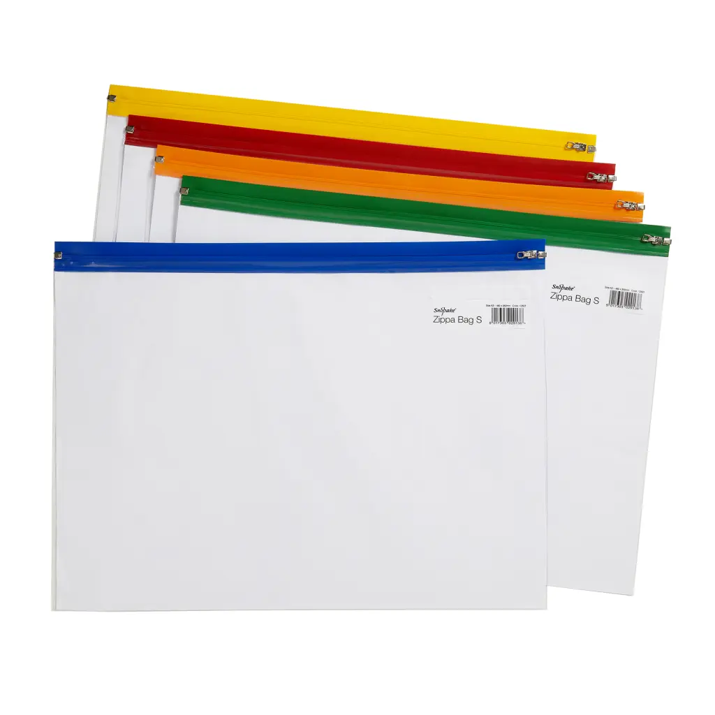 Snopake Zippa Bag 'S' A4 plus Assorted- 25 Bags