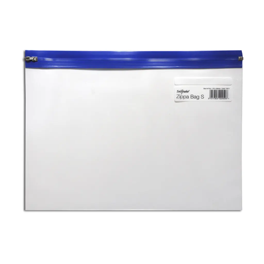 Snopake Zippa Bag 'S' A4 plus Blue- 25 Bags
