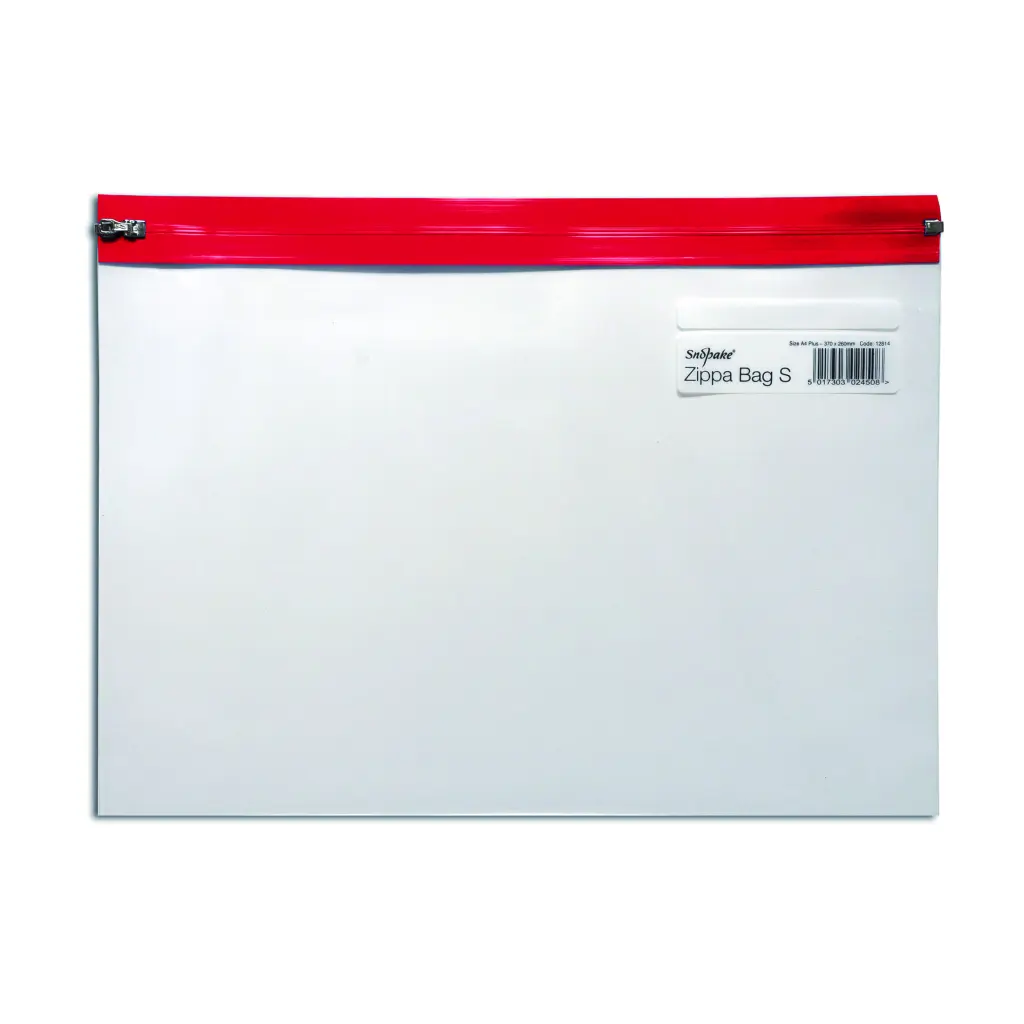 Snopake Zippa Bag 'S' A4 plus Red- 25 Bags