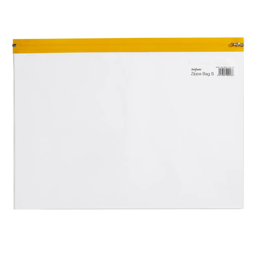 Snopake Zippa Bag 'S' A4 plus Yellow- 25 Bags