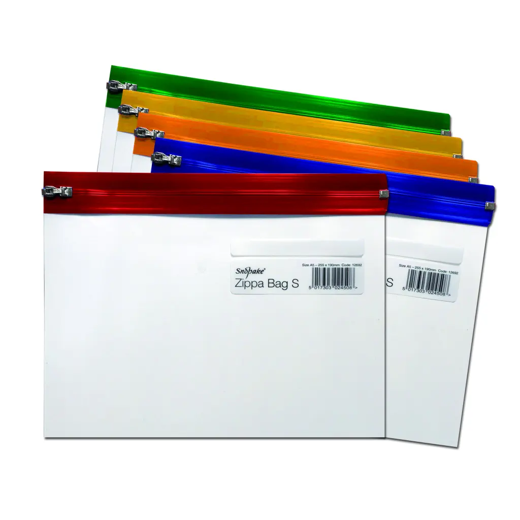 Snopake Zippa-Bag 'S' A5 Assorted- 25 Bags