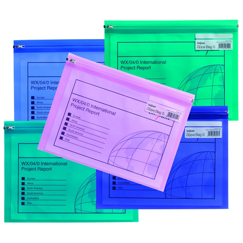 Snopake Zippa Bag 'S' A5 Electra Assorted- 25 Bags