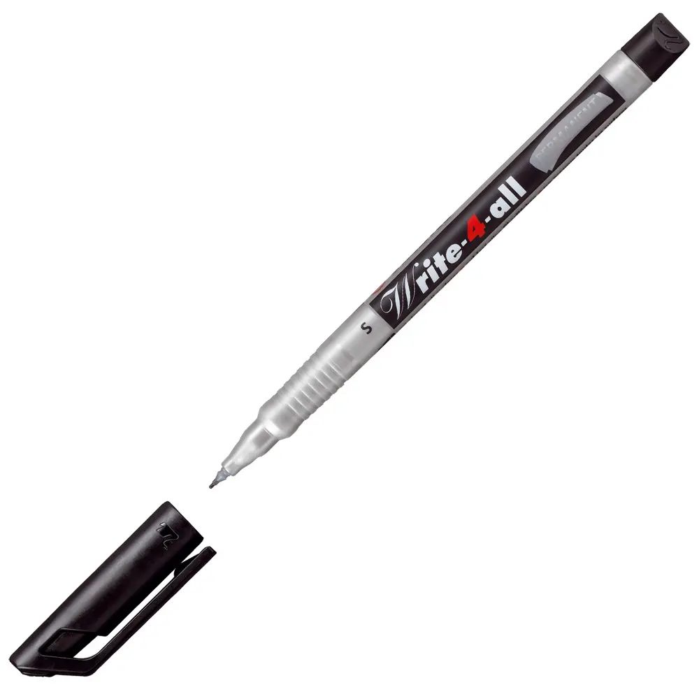 Stabilo Write-4-all Superfine Permanent Marker Black (10)