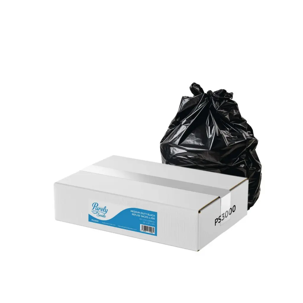 Standard Black Sacks 10kg Medium Duty (200)