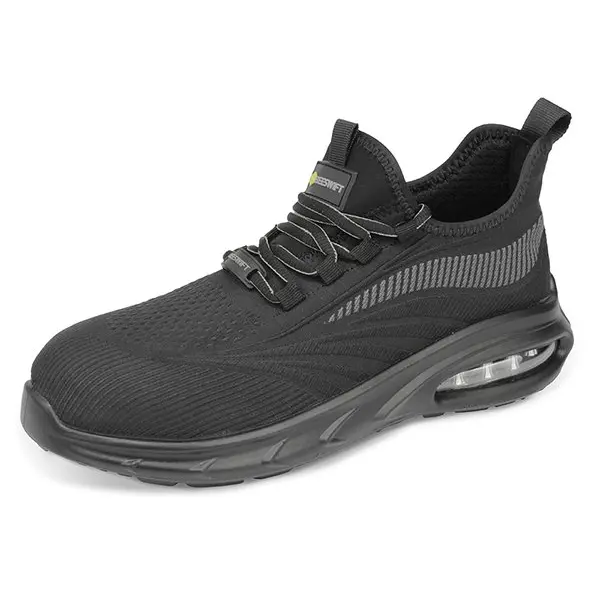 Sutton Composite Black/Grey Fly knit Bubble Sole Trainer S1PL 03/36