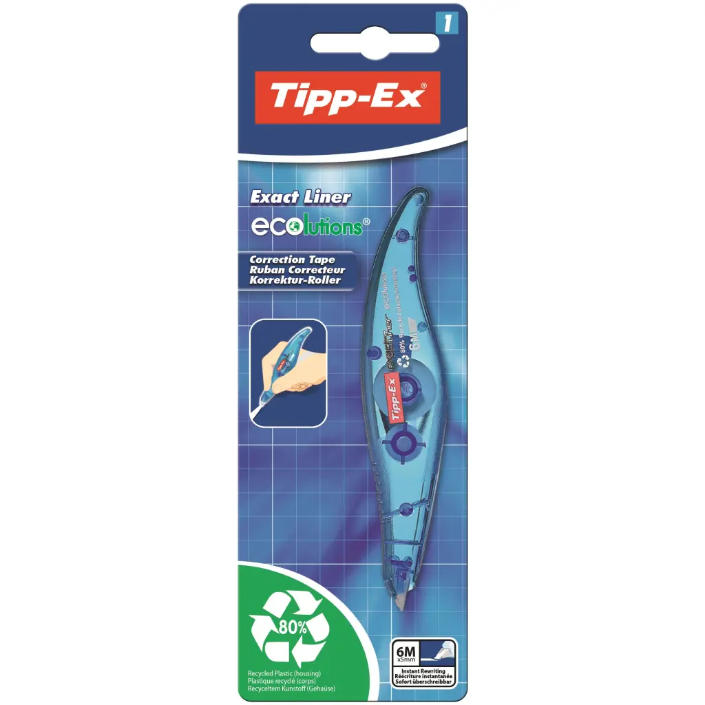 Tipp-Ex Exact Liner Ecolutions Correction Tape Roller Single