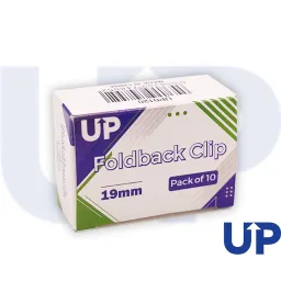 UP 19mm Foldback Clip Pack of 10