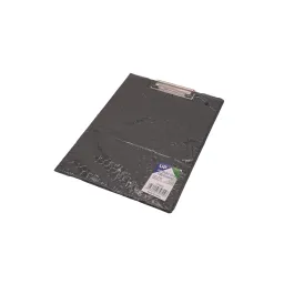 UP A4 PVC Fold Over Clipboard Black Single