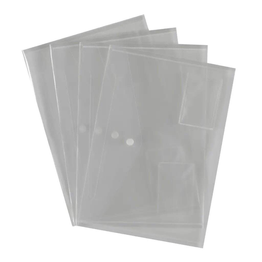UP A4 Plus Transparent Popper Wallets (5)