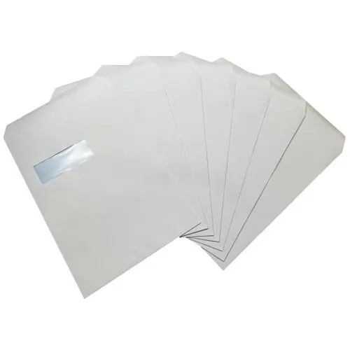 UP C4 Envelopes Window Peel and Seal 90gsm White (Pack of 250)