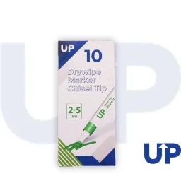 UP Drywipe Chisel Tip Marker Green (10)