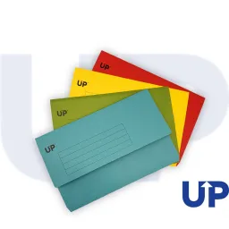 UP Half Flap Document Wallet Foolscap Pack of 50 - Assorted