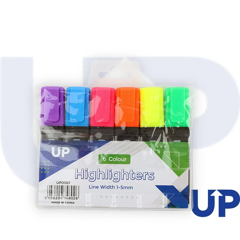 UP Highlighter Assorted Wallet (6) 