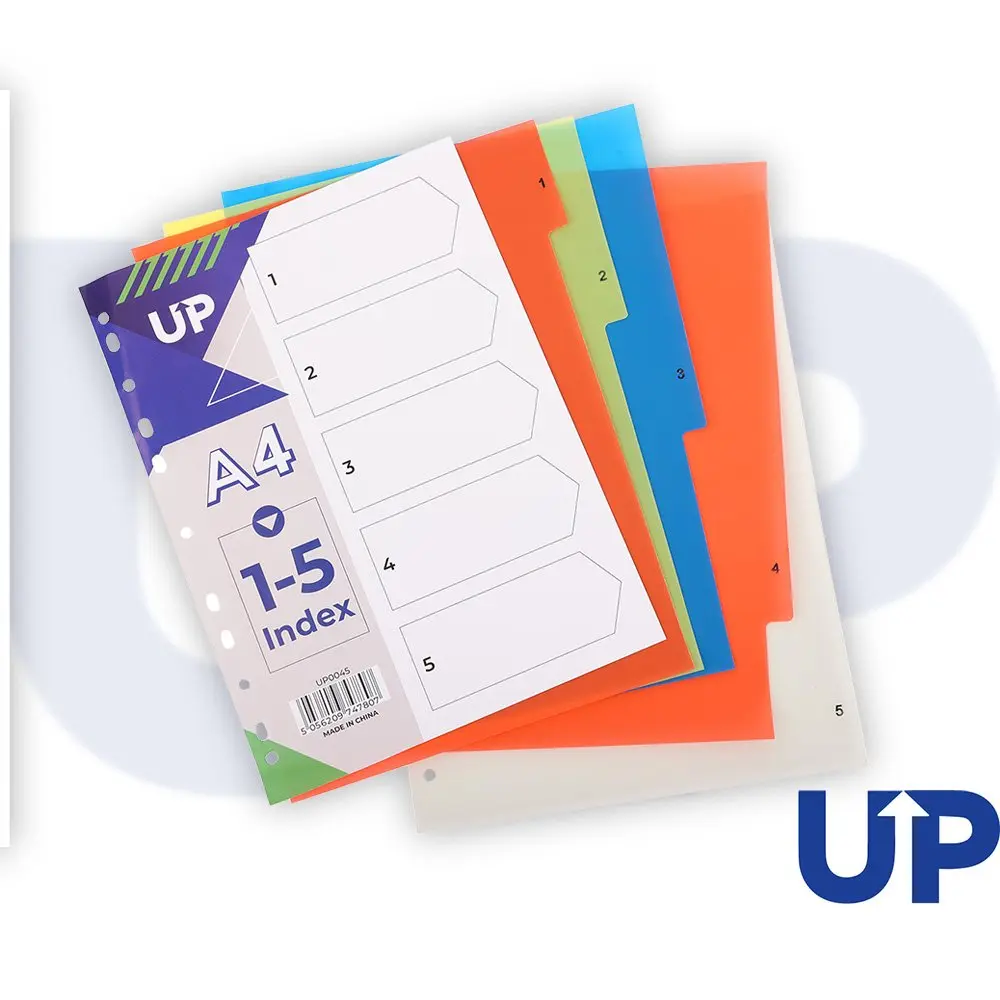 UP Index Polypropylene A4 1-5 Multicolour
