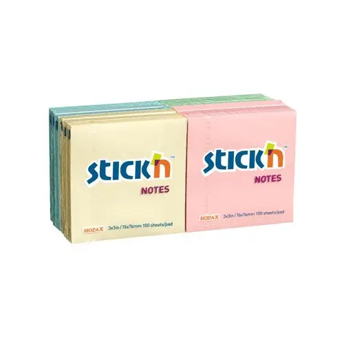 UP Repositionable Notes 76x76mm Assorted Pastel (12)