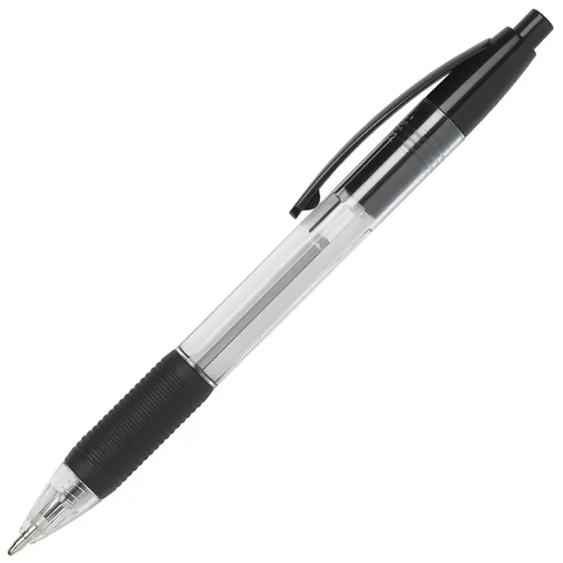 UP Retractable Rubber Grip Ballpoint Pen 0.7mm Black (10)    