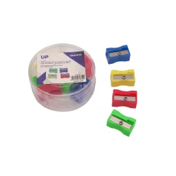 UP Single Hole Plastic Pencil Sharpener Assorted (10)