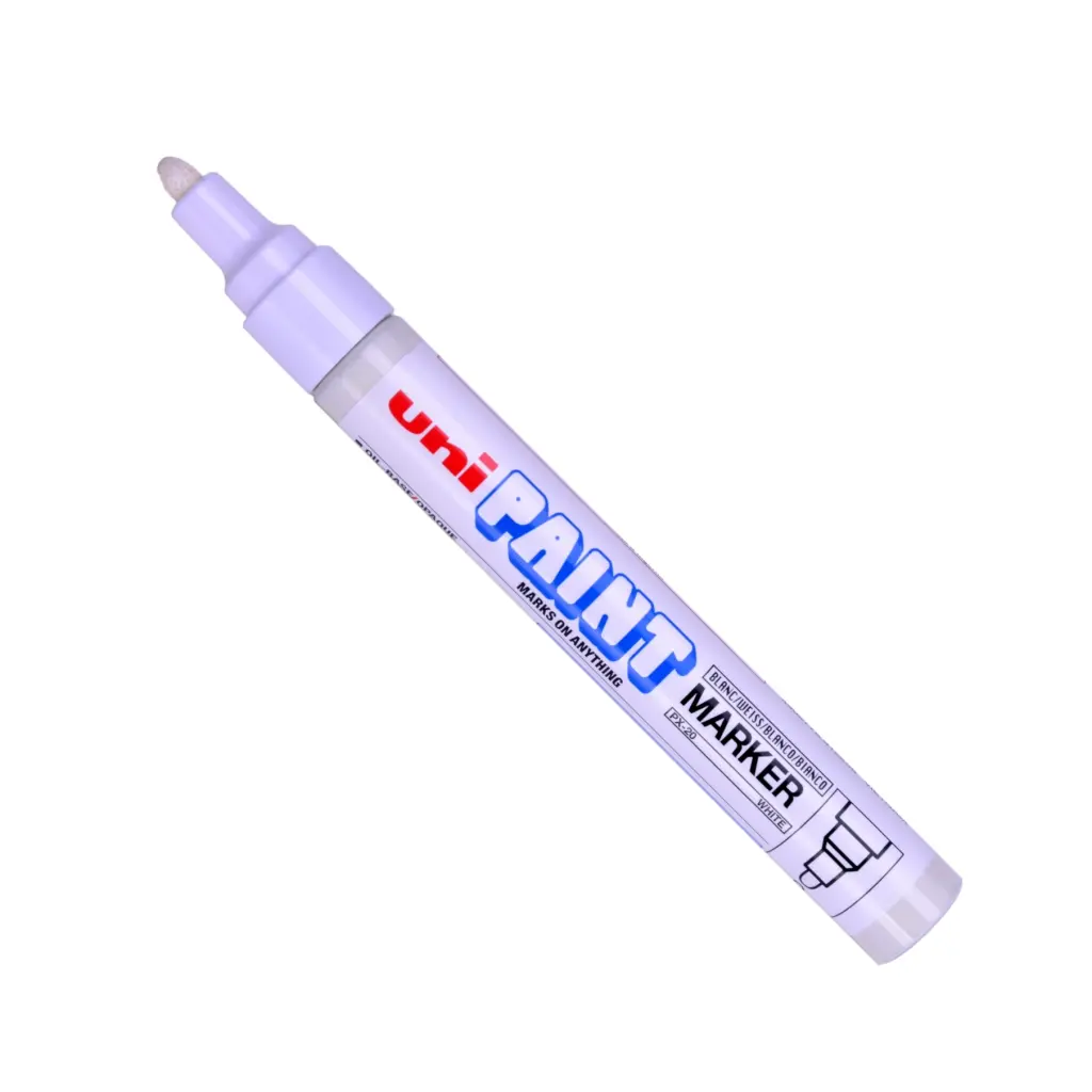 Uni-ball PX-20 Paint Markers Medium Bullet Tip White Pack of 12
