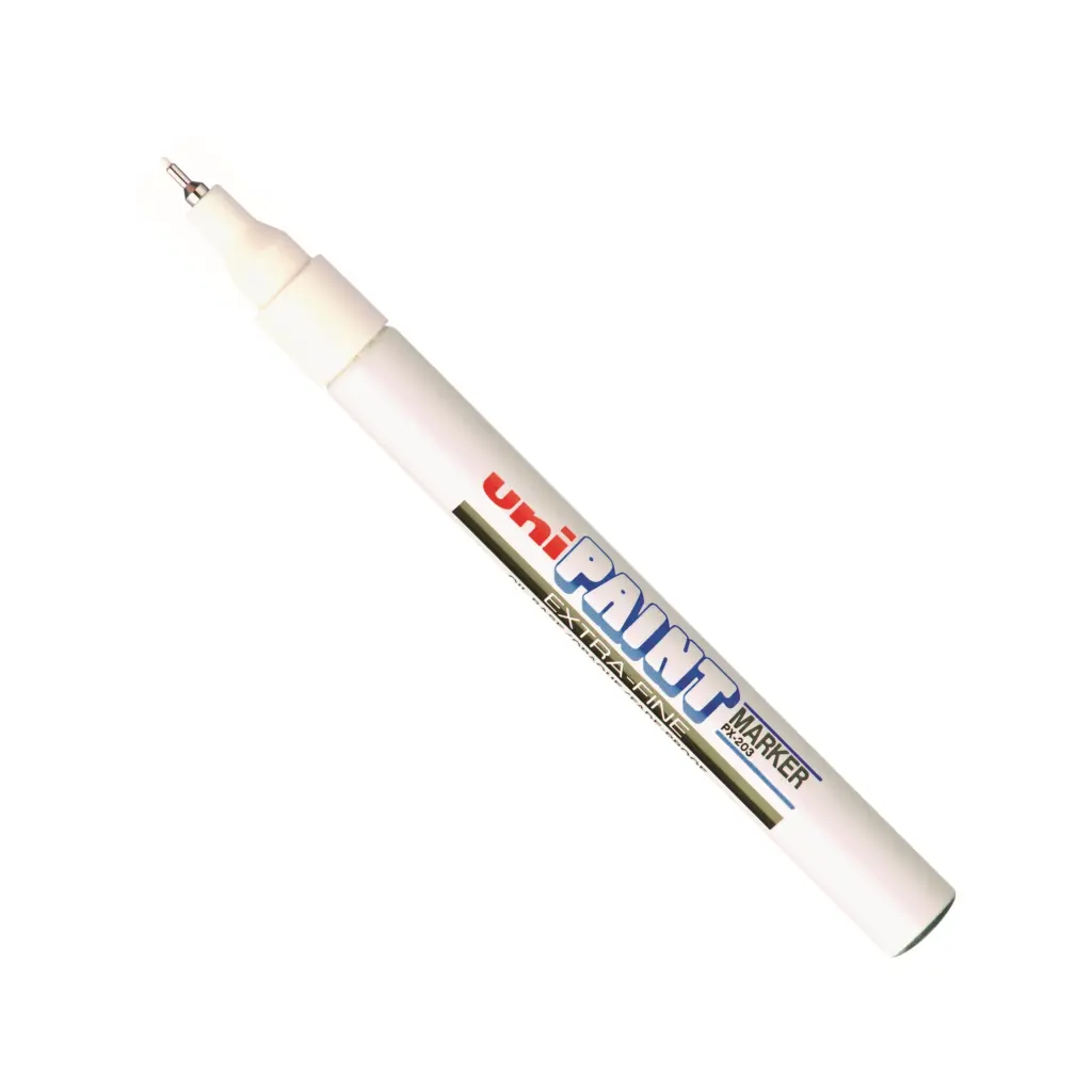 Uni-ball PX-203 Paint Markers Fine Bullet Tip White Pack of 12