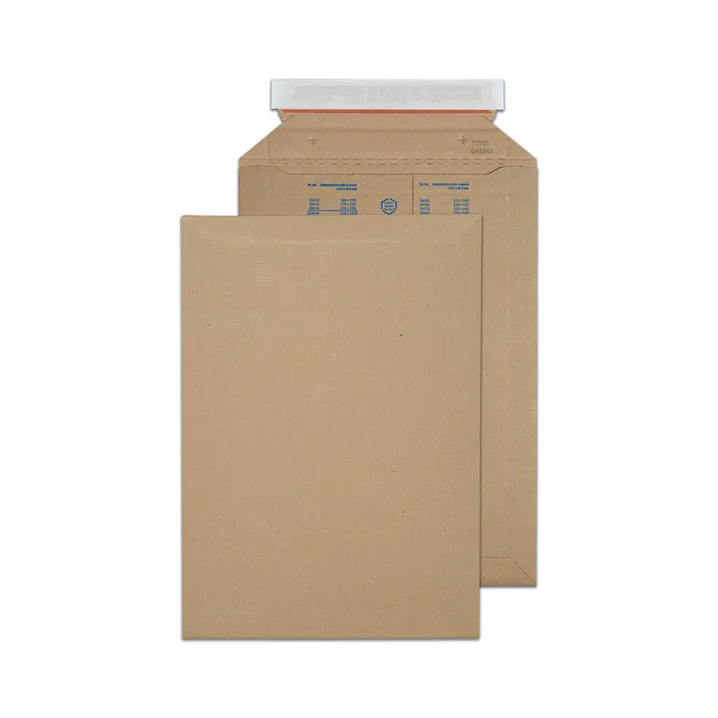 VITA Kraft Corrugated Mailer Peel and Seal 300gsm 330x490mm BOX 100 PACK 20