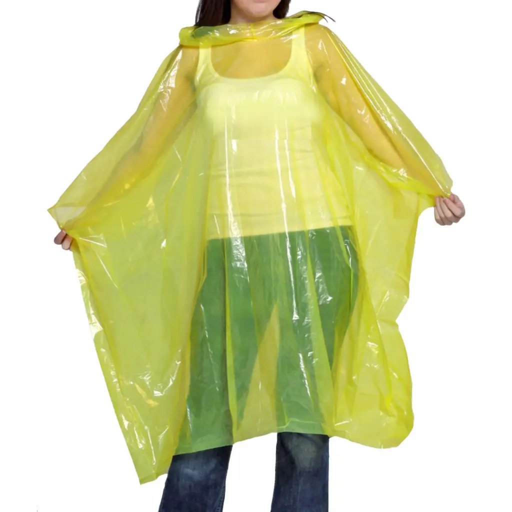 Waterproof Rain Poncho Assorted Colours (Pack of 250)